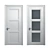 Sleek Volhovec CENTRO Door Set 3D model small image 1