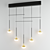 DROPS 5 Pendant Lamp: Sleek Design, Adjustable Height 3D model small image 1