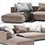 Stunning Grandemare Sofa: 270x205cm 3D model small image 4