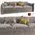 Italian Knit Sofa: Modern, Luxurious & Stylish 3D model small image 3