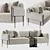 Modern 3-Seater Grey Sofa 3D model small image 1