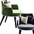 Contemporary Armchair: Sleek Design & Premium Quality 3D model small image 3