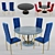 Elegant 6-Seater Dining Table 3D model small image 3