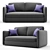 Sleek Fletcher Sofa 3D model small image 1