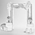 Elegant Floral Wedding Arch 3D model small image 4