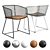 Sleek Tig Barrel Dining Chair 3D model small image 1