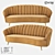 LoftDesigne 30907: Stylish Metal and Fabric Sofa 3D model small image 1
