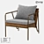 LoftDesigne Armchair - Modern Metal and Fabric Seating 3D model small image 1