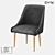 Metal and Fabric Chair: LoftDesigne 32822 Model 3D model small image 1