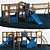 Ultimate Kids Playground Set: Slide & Climbing Fun 3D model small image 1