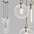 Vintage Glass Jar Pendant Light 3D model small image 2