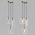 Vintage Glass Jar Pendant Light 3D model small image 3