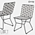 Modern Metal and Fabric Chair 3D model small image 1