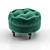 Elegant Tufted Velvet Ottoman 3D model small image 2