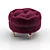 Elegant Tufted Velvet Ottoman 3D model small image 3