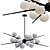 LED Glass Ball Chandelier: Modern & Luxurious Indoor Ceiling Pendant Light 3D model small image 2