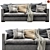 Sleek Meridiani Belmon Sofa 3D model small image 1