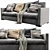 Sleek Meridiani Belmon Sofa 3D model small image 2