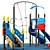 Ultimate Slide Climbing Playground Set 3D model small image 2