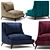 Galatea Armchair by Annibale Colombo 3D model small image 1