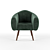 Luxury Velvet Chair 3D model small image 1