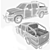 UAZ Pickup Sport: Versatile & Stylish Truck 3D model small image 1