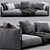 Edmond Flexform Sofa: Modern and Stylish Comfort 3D model small image 1