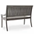Argento Garden Bench: Stylish and Comfortable 3D model small image 3