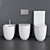 Ceramica Milady: Stylish Close Coupled Toilet 3D model small image 2