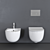 Elegant Wall-Hung Toilet Set 3D model small image 3