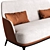 Compact Poly F Sofa: Stylish and Space-Saving 3D model small image 4