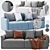 Sleek and Stylish Sofa Set 3D model small image 1