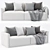Sleek and Stylish Sofa Set 3D model small image 4