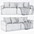 Sleek and Stylish Sofa Set 3D model small image 5