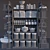 High-Quality Grocery Display Shelves 3D model small image 3