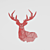 Elegant Deer Line Art Drawing 3D model small image 1