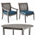 Elegant Argento Side Chairs 3D model small image 3
