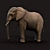 Realistic Elephant Figure 3D model small image 1