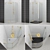 Radaway Essenza Gold Shower Enclosures 3D model small image 2