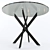 Modern Glass Top Woodville Komo Black Table 3D model small image 2