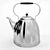 Classic Nickel Kettle: Large & Elegant 3D model small image 1