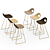 Sleek Say O Bar Stool 3D model small image 1