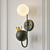 Chic Opal Globe Wall Sconce - Modern Elegance 3D model small image 1