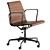 Premium Short Leather Office Chair 3D model small image 2