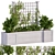 Ivy and White Fence Outdoor Plants 3D model small image 1