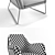 Monochrome Print Industrial Armchair 3D model small image 4