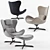 Lazy Swivel Armchair: Sleek Comfort & Style 3D model small image 1