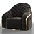 Elegant Cantori Portofino Armchair 3D model small image 4