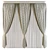 Stylish Window Curtain 561 3D model small image 1