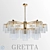 Sleek Gretta 12-Light Linear Chandelier 3D model small image 1